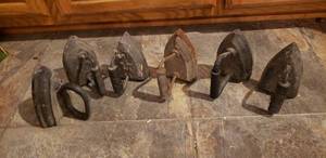 lot 99 image: Vintage Sad Irons, Set of 6