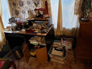 lot 247 image: Office Supplies and Desk