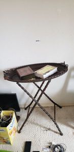 lot 132 image: Oval Metal Folding Tray
