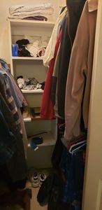 lot 142 image: Contents of Mens Closet Includes Jeans (One with Tags-Rustler 44x30), Oleg Cassini Dress Jacket and 4 Unopened Arrow Shirts Tall 20 Short Sleeve