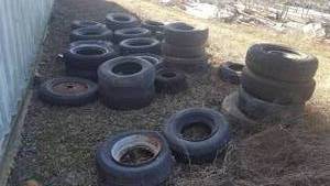 lot 585 image: Used Tires Includes Nexen Roadian AT11, Firestone Destination AT