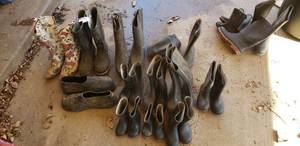 lot 350 image: Rubber Boots in Various Sizes (Kids to Adult), see pictures