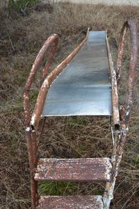 lot 566 image: vintage metal slide and metal frame piece