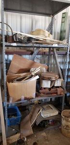 lot 410 image: Contents Only on Shelf, including a large amount of plumbing supplies and fixture items.