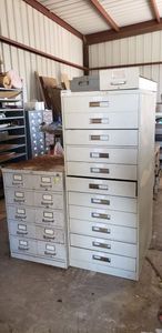 lot 458 image: 2 Metal Card File Cabinets