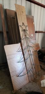 lot 406 image: Various Interior Doors and Wire Yard Christmas Tree