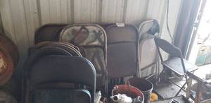 lot 368 image: Well worn Folding Chairs