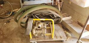 lot 477 image: Honda 5.5 Wacker Water Pump PT2A with Rolling Cart and Hoses