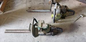 lot 475 image: Poulan 2550 Super Clean Chainsaw, and Hedgetrimmer