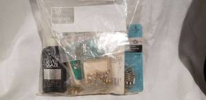 lot 659 image: Findings including clasp, earring hooks, fasteners, jewelry silver glaze