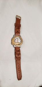lot 660 image: RARE Lorus Analog - Digital watch w leather band. Model V041-9070