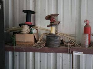 lot 369 image: Rolls of Copper Wire, Fire Extinguisher and More