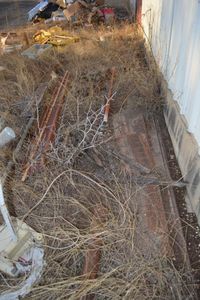 lot 606 image: misc scrap metal flat iron, siding,  c channel I beam, and more