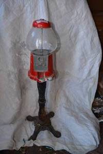 lot 611 image: GumBall Dispenser with Cast Iron Base