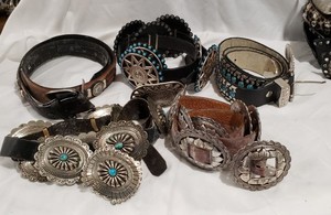 lot 787 image: Assorted Leather Belts Includes Resistol, Brighton Brands