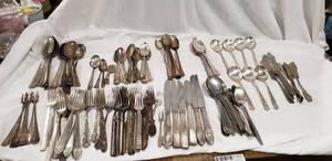 lot 793 image: Large Amount of Silver Plated Silverware, various Designs
