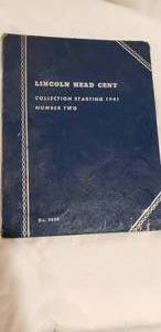 lot 853 image: Old Coins Including Book of Lincoln Head Cent Starting in 1941 mostly filled