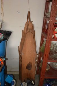 lot 284 image: Proctor Silex Iron and 2 Wooden Ironing Boards