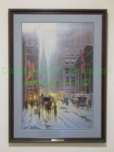 lot 4 image: G. Harvey signed and numbered 30914378 framed print Wall Street New York 28 x 38 includes COA