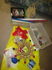 lot 25 image: Assorted holiday decor as shonw