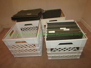 lot 33 image: Milk bottle crate file storage boxes