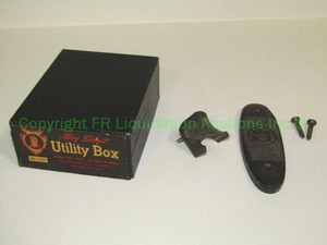 lot 41 image: Vintage Boy Scouts utility box and Iver Johnson rifle accessories