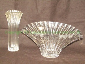lot 44 image: Lead crystal vases