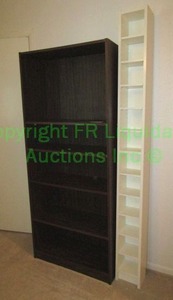 lot 74 image: Bookcase 71 x 30 x 12 and CDDVD storage shelf