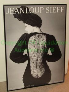 lot 73 image: Yves Saint Laurance Paris Jeanloup Sieff framed print 26 x 35