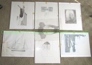 lot 95 image: Assorted prints on acrylic as shown