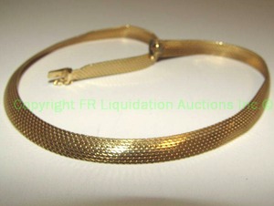 lot 106 image: 14k Italy gold stamped necklace