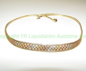 lot 105 image: 14k Italy stamped gold necklace