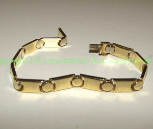 lot 104 image: 14k Italy stamped gold  bracelet