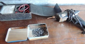 lot 266 image: Micronta 22-204c range doupler in case plus soldering iron (unknown working condition)