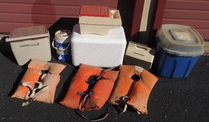 lot 282 image: LIFE JACKETS  &  COOLERS