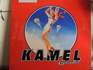 lot 52 image: Kamel Cigarettes metal sign 21x21
