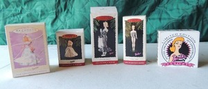 lot 69 image: Barbie keepsake ornaments 1959 x 5