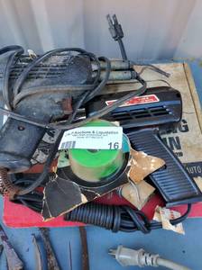 lot 16 image: Soldering irons power Kraft and Weller model 8200-N plus solder