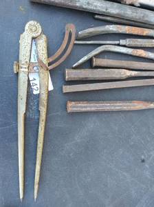 lot 142 image: Misc. breaker bar extensions, punch and pry bars