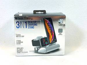 lot 12 image: Tech Theory 3-in-1 Desktop Charging Stand Silver