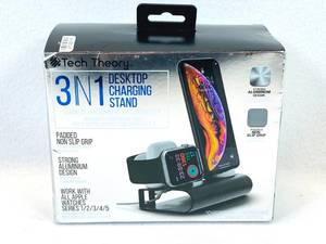 lot 15 image: Tech Theory 3-in-1 Desktop Charging Stand Black