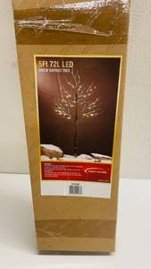 lot 63 image: 5ft LED Snow Barked Tree