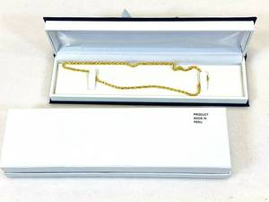 lot 69 image: 10K Gold Rope Chain Necklace - Stamped 10K & Made in Peru - Weight 4.25g