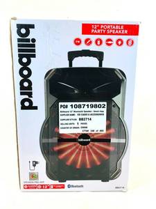 lot 151 image: Billboard 12 Portable Party Speaker w Microphone in Box