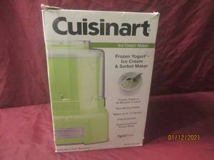 lot 6 image: CUISINART ICE CREAM MAKER MODEL ICE21KL