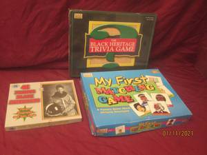 lot 68 image: 3 BLACK HERITAGE BOARD GAMES