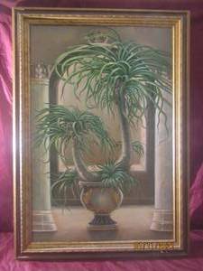 lot 89 image: CANVAS FRAMED PAINTING 29.5 X 42