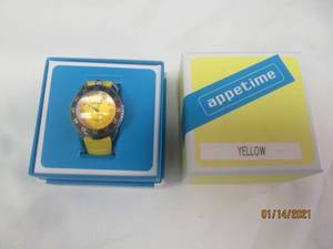 lot 19 image: APPETIME WATCH IN ORIGINAL BOX YELLOW