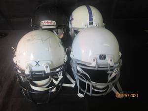lot 168 image: 4 FOOTBALL HELMENTS