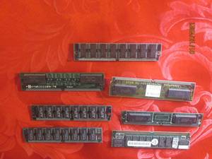 lot 176 image: 7 STICKS OF OLDER MODEL RAM SEE PICS